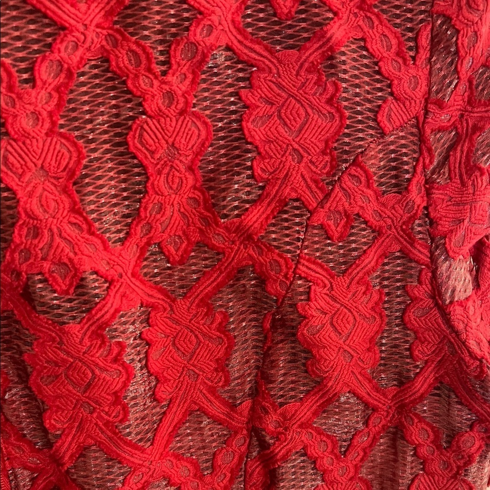 Moulinette Soeurs Red Patterned Midi Dress - Picture 4 of 6